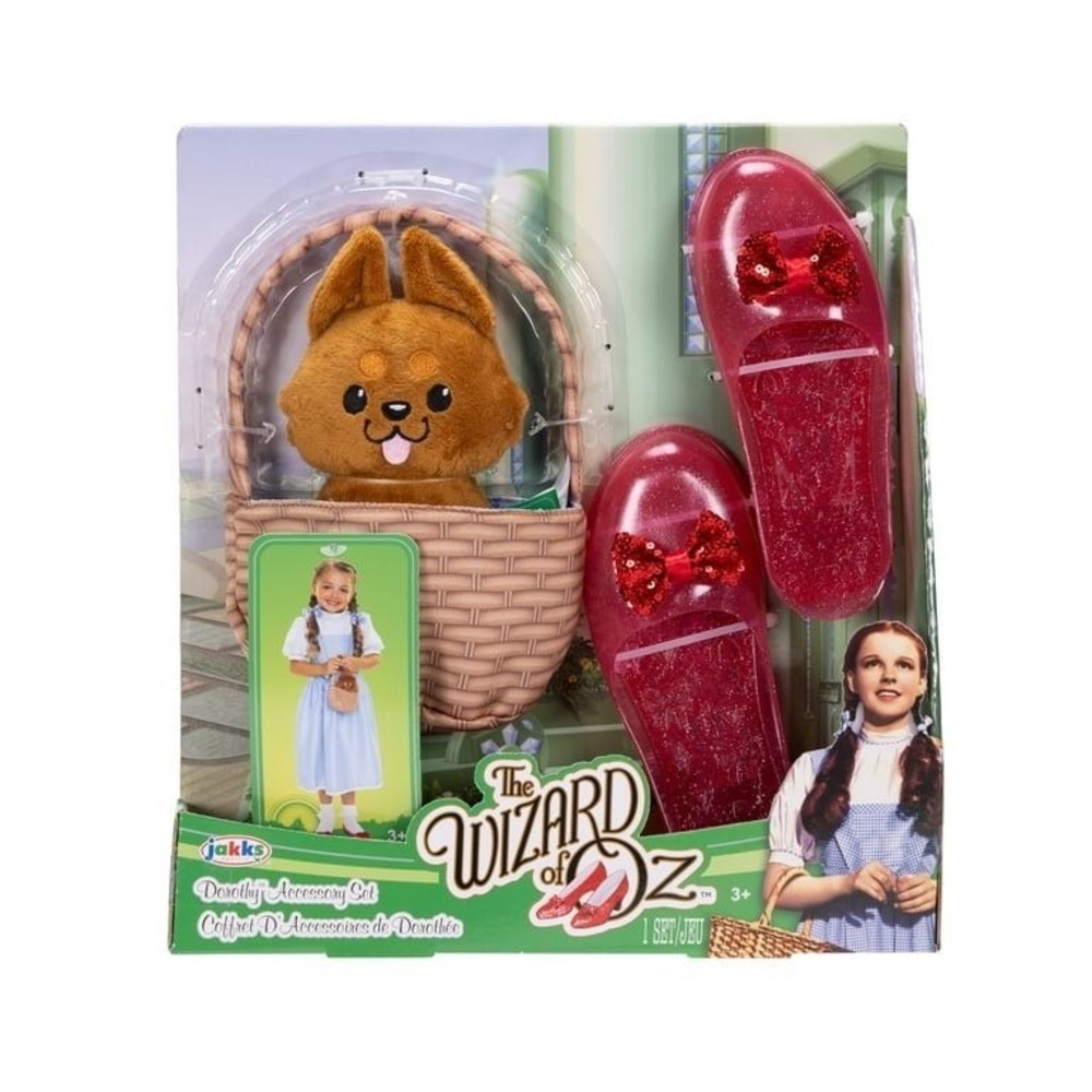 NWT Wizard of Oz Dorothy Accessory Set Ruby Slippers + Toto Basket